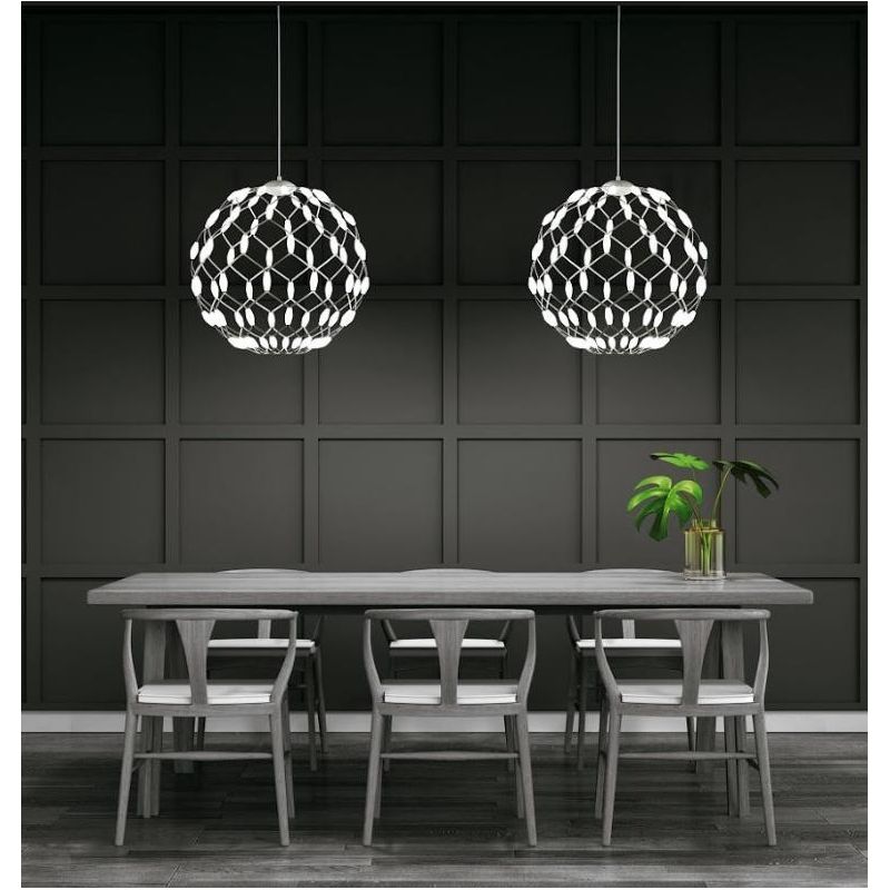 WELL S60 LAMPADARIO SOSPENSIONE DIAMETRO 60 CM LED 72W DIMMERABILE MODERNO BIANCO PROMOINGROSS - Cristalensi Shop Online