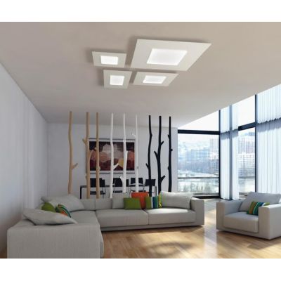 PIXEL Q35 APPLIQUE PLAFONIERA QUADRATA 35X35 CM LED 26W CORNICE IN 14 COLORI PROMOINGROSS - Cristalensi Shop Online