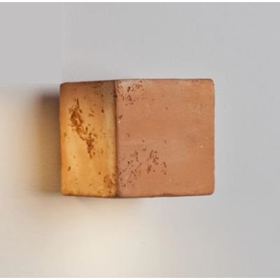 SMITH APPLIQUE CUBO RUSTICA IP65 LED 3,5W LUCE 3000K O 2700K IN TERRACOTTA MADE IN ITALY TOSCOT - Cristalensi Shop Online