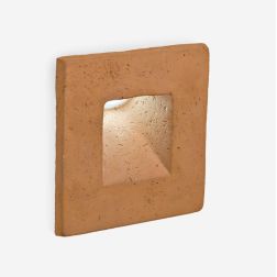 SQUARE APPLIQUE DA INCASSO IP65 QUADRATO LED 3,5W LUCE 3000K O 2700K IN TERRACOTTA MADE IN ITALY TOSCOT - Cristalensi Shop Onlin