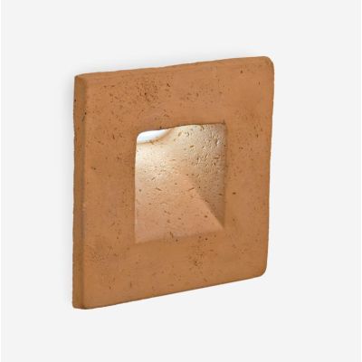 SQUARE APPLIQUE DA INCASSO IP65 QUADRATO LED 3,5W LUCE 3000K O 2700K IN TERRACOTTA MADE IN ITALY TOSCOT - Cristalensi Shop Onlin