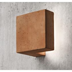 EDGE APPLIQUE RUSTICA IN TERRACOTTA IP65 LED 9W LUCE 3000K O 2700K MADE IN ITALY TOSCOT - Cristalensi Shop Online