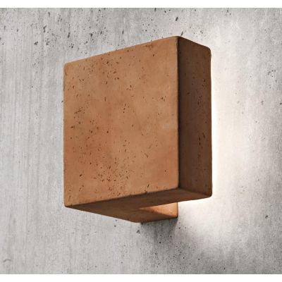 EDGE APPLIQUE RUSTICA IN TERRACOTTA IP65 LED 9W LUCE 3000K O 2700K MADE IN ITALY TOSCOT - Cristalensi Shop Online