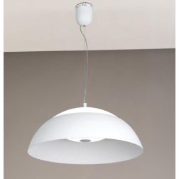 2032 SOSPENSIONE IN METALLO BIANCO E ACRILICO CON LUCE LED 50W SOPRA E SOTTO AFFRALUX - Cristalensi Shop Online 2