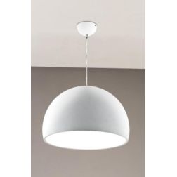 2042 SOSPENSIONE IN METALLO BIANCO DIAMETRO 46 CM CON LED INTEGRATO DA 42W AFFRALUX - Cristalensi Shop Online 2