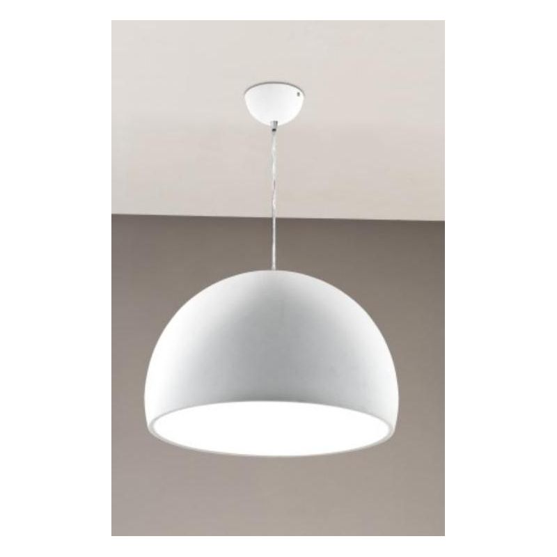 2042 SOSPENSIONE IN METALLO BIANCO DIAMETRO 46 CM CON LED INTEGRATO DA 42W AFFRALUX - Cristalensi Shop Online