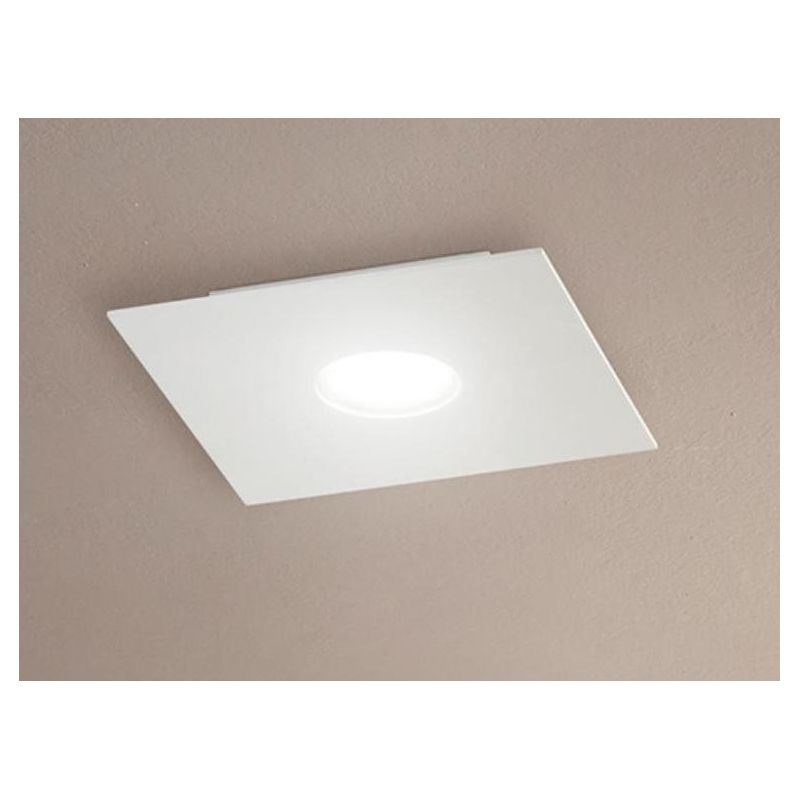 2078 FLET PLAFONIERA PICCOLA LATO 23 CM CON LAMPADINA SOSTITUIBILE MODERNA ECONOMICA AFFRALUX - Cristalensi Shop Online