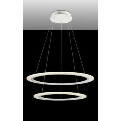 2307 SOSPENSIONE IN METALLO BIANCO E DIFFUSORI IN ACRILICO A LED DA 36W AFFRALUX - Cristalensi Shop Online