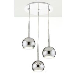 BOL AFFRALUX LAMPADARIO A 3 SFERE IN METALLO CROMATO CON LAMPADINE SOSTITUIBILI AFFRALUX - Cristalensi Shop Online 2