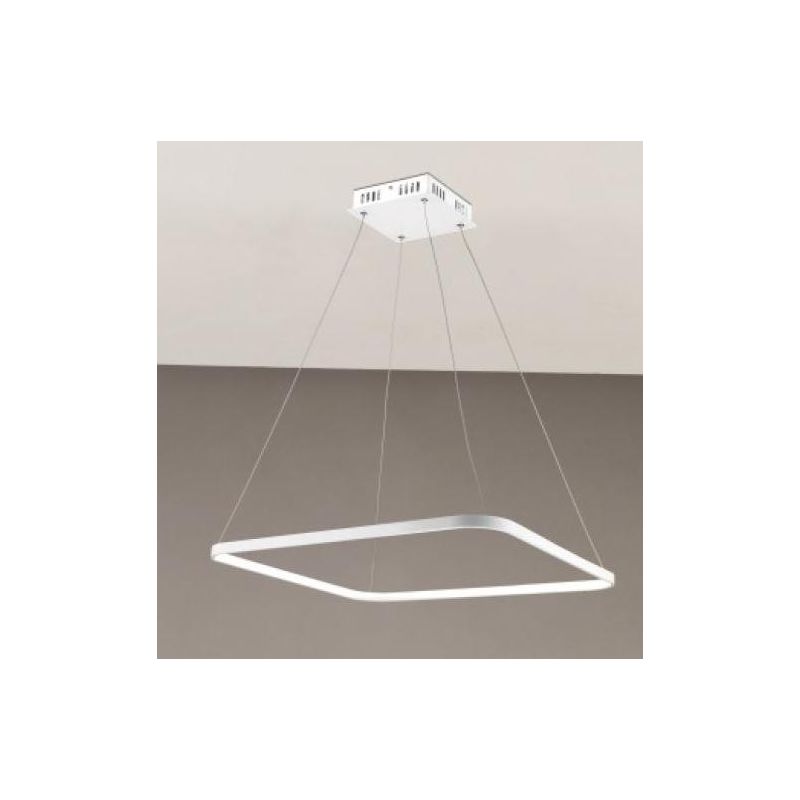 2331 SOSPENSIONE QUADRATA BIANCA A LED INTEGRATA DA 28W MODERNA AFFRALUX - Cristalensi Shop Online