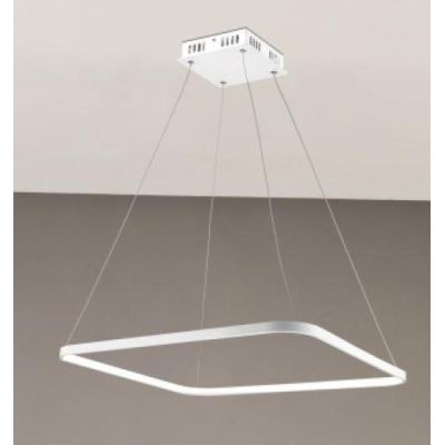 2331 SOSPENSIONE QUADRATA BIANCA A LED INTEGRATA DA 28W MODERNA AFFRALUX - Cristalensi Shop Online