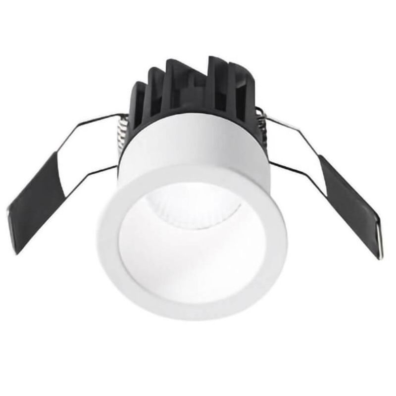 FARETTO DA INCASSO IN ALLUMINIO BIANCO O NERO LED 8W LUCE 3000K O 4000K ANGOLO LUCE 38° GEA LUCE - Cristalensi Shop Online