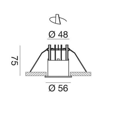 FARETTO DA INCASSO IN ALLUMINIO BIANCO O NERO LED 8W LUCE 3000K O 4000K ANGOLO LUCE 38° GEA LUCE - Cristalensi Shop Online
