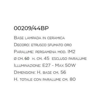 LAMPADA DA TAVOLO STILE RUSTICO CON BASE IN TERRACOTTA E PARALUME MADE IN ITALY DELLA IMAS IMAS - Cristalensi Shop Online