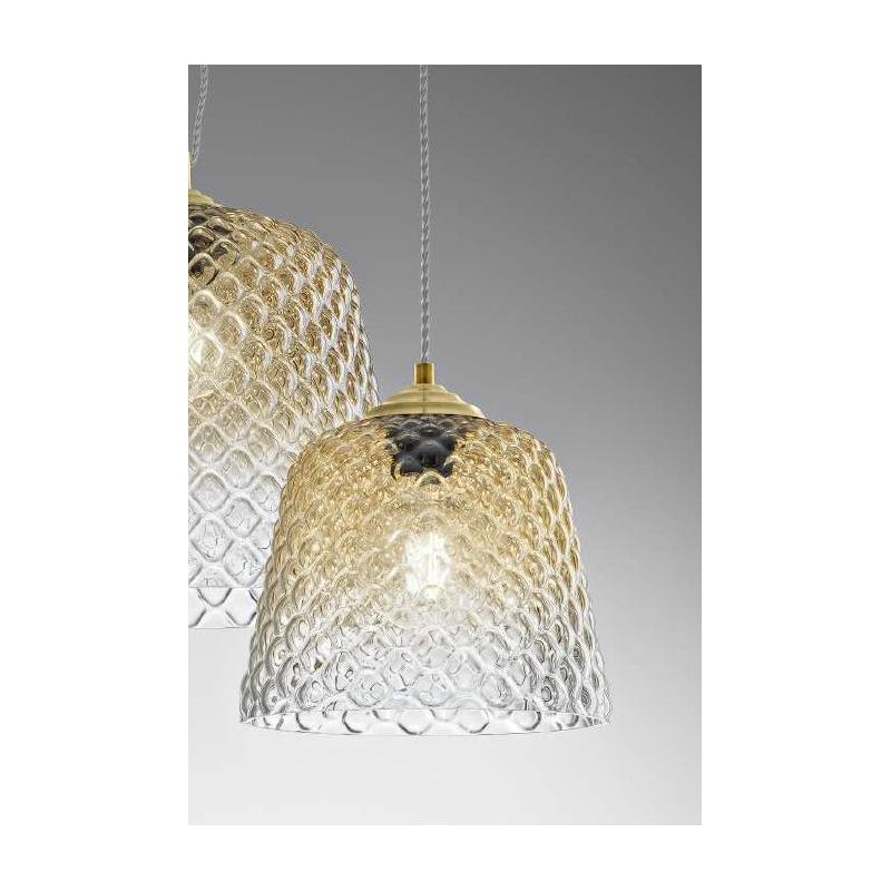 ALICE D25 SOSPENSIONE SINGOLA IN VETRO AMBRA FUME O BIANCO CON EFFETTO BALLOTON GEA LUCE GEA LUCE - Cristalensi Shop Online