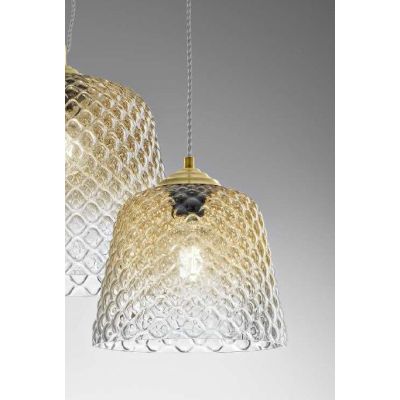ALICE D25 SOSPENSIONE SINGOLA IN VETRO AMBRA FUME O BIANCO CON EFFETTO BALLOTON GEA LUCE GEA LUCE - Cristalensi Shop Online