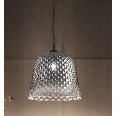 ALICE D25 SOSPENSIONE SINGOLA IN VETRO AMBRA FUME O BIANCO CON EFFETTO BALLOTON GEA LUCE GEA LUCE - Cristalensi Shop Online