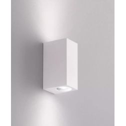 APPLIQUE PARALLELEPIPEDO DA ESTERNO ANTI SALSEDINE IP54 BIANCO E ANTRACITE ATTACCO 2XGU10 ISYLUCE - Cristalensi Shop Online 2