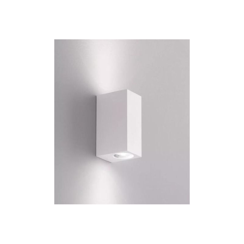APPLIQUE PARALLELEPIPEDO DA ESTERNO ANTI SALSEDINE IP54 BIANCO E ANTRACITE ATTACCO 2XGU10 ISYLUCE - Cristalensi Shop Online