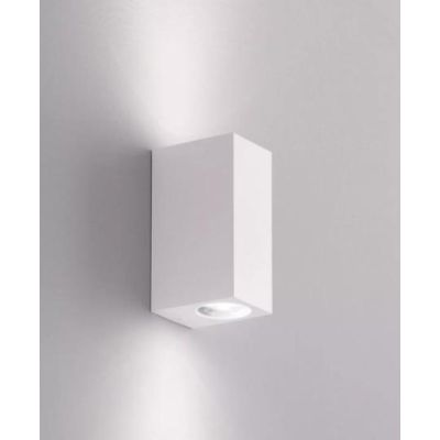 APPLIQUE PARALLELEPIPEDO DA ESTERNO ANTI SALSEDINE IP54 BIANCO E ANTRACITE ATTACCO 2XGU10 ISYLUCE - Cristalensi Shop Online