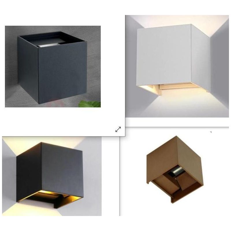 CUBO LED 16W PER ESTERNO IP54 DISPONIBILE IN 4 COLORI CON FLUSSO REGOLABILE ISYLUCE ECONOMICO ISYLUCE - Cristalensi Shop Online