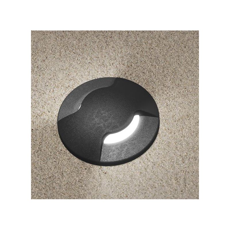 ALDO 2L FARETTO DA INCASSO ROTONDO IP67 IN RESINA GRIGIA,NERA O BIANCA LED 1,7W DA ESTERNO DARK LIGHT - Cristalensi Shop Online
