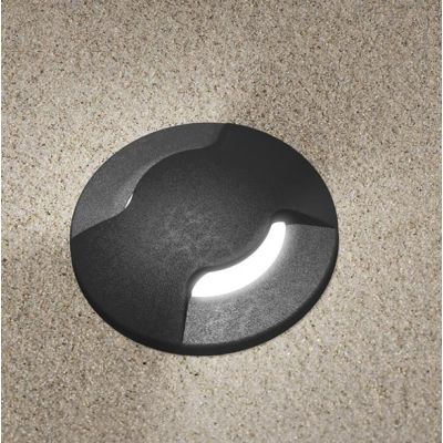 ALDO 2L FARETTO DA INCASSO ROTONDO IP67 IN RESINA GRIGIA,NERA O BIANCA LED 1,7W DA ESTERNO DARK LIGHT - Cristalensi Shop Online