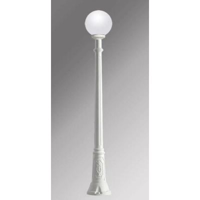 ARTU G250 LAMPIONE CON DIFFUSORE GLOBO D25CM IN RESINA BIANCA ALTEZZA 170 CM IP55 DARK LIGHT - Cristalensi Shop Online