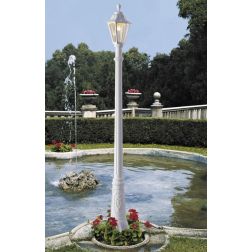 ARTU-RUT LAMPIONE CON LANTERNA IN RESINA BIANCA O NERA ALTEZZA 192 CM IP55 ECONOMICO DARK LIGHT - Cristalensi Shop Online 2