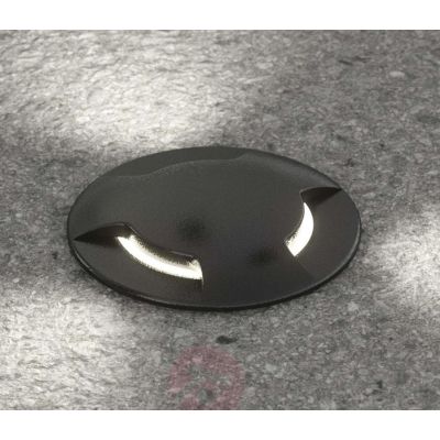 CECI 120 TRE TAGLI INCASSO CARRABILE IN RESINA NERO O GRIGIO CON LAMPADINA LED SOSTITUIBILE DARK LIGHT - Cristalensi Shop Online