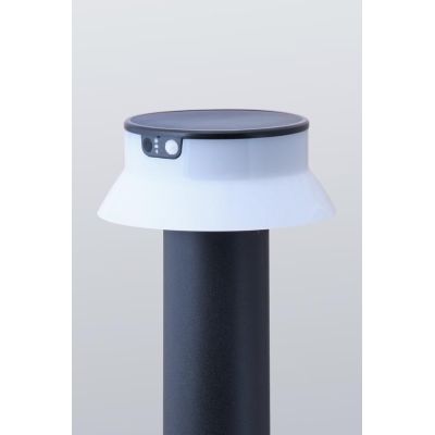 FELICE PALO NERO H73 CM IP55 AD ENERGIA SOLARE E CON SENSORE DI MOVIMENTO LED 2W DARK LIGHT - Cristalensi Shop Online