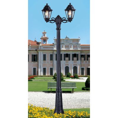 GIGIBISSO ANNA LAMPIONE H209 CM IP55 CON LANTERNE BIANCO O NERO IN RESINA ECONOMICO MADE IN ITALY DARK LIGHT - Cristalensi Shop