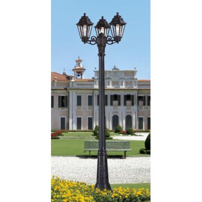 GIGIBISSO ANNA LAMPIONE H209 CM IP55 CON LANTERNE BIANCO O NERO IN RESINA ECONOMICO MADE IN ITALY DARK LIGHT - Cristalensi Shop