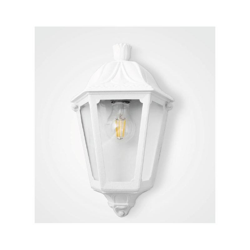 IESSE MEZZA LANTERNA CLASSICA IN RESINA DI COLORE NERO O BIANCO IP55 ECONOMICA DARK LIGHT - Cristalensi Shop Online