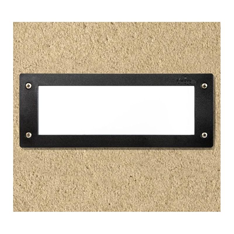 LETI 300 INCASSO IN RESINA NERA, BIANCA O GRIGIA E SCHERMO BIANCO IP66 CON PORTALAMPADE 1XE27 DARK LIGHT - Cristalensi Shop Onli