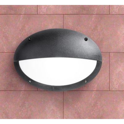 APPLIQUE CON PALPEBRA PER ESTERNO IN RESINA IP66 BIANCO,GRIGIO O NERO LUCE VERSO IL BASSO DARK LIGHT - Cristalensi Shop Online