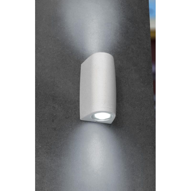 MARTA APPLIQUE DA ESTERNO A CILINDRO IP55 BIANCO,GRIGIO O NERO DOPPIA EMISSIONE DI LUCE MODERNA DARK LIGHT - Cristalensi Shop On