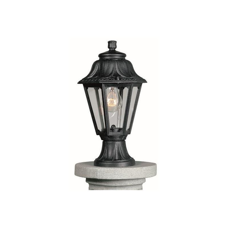 MIKROLOT ANNA PALETTO CON LANTERNA H38,5 IP55 IN RESINA BIANCA O NERA ECONOMICO DARK LIGHT - Cristalensi Shop Online