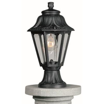 MIKROLOT ANNA PALETTO CON LANTERNA H38,5 IP55 IN RESINA BIANCA O NERA ECONOMICO DARK LIGHT - Cristalensi Shop Online
