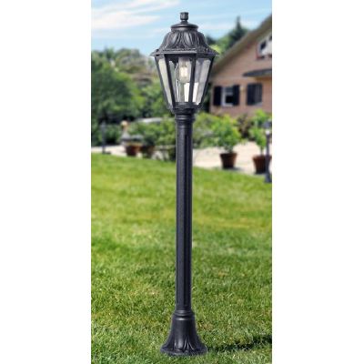 MIZAR ANNA PALO CON LANTERNA IN RESINA BIANCA O NERA IP55 CLASSICA ECONOMICA DARK LIGHT - Cristalensi Shop Online