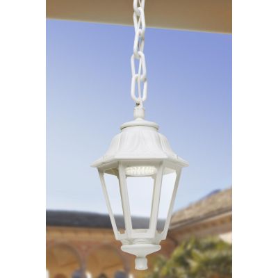 SICHEM ANNA SOSPENSIONE IN RESINA BIANCA O NERA IP55 LANTERNA CLASSICA ECONOMICA DARK LIGHT - Cristalensi Shop Online