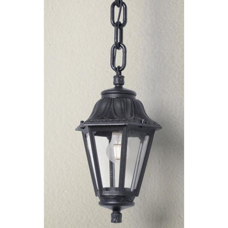 SICHEM ANNA SOSPENSIONE IN RESINA BIANCA O NERA IP55 LANTERNA CLASSICA ECONOMICA DARK LIGHT - Cristalensi Shop Online