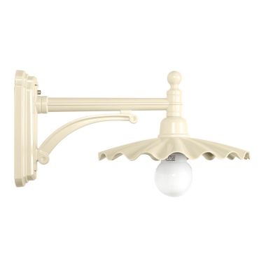 810 LAMPADA DA PARETE IN ALLUMINIO VERNICIATO AVORIO OPPURE NERO Garden Luce - Cristalensi Shop Online