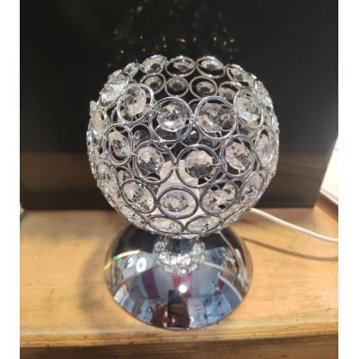 ALICE LUMETTO O ABAT JOUR CROMATO CON SFERA IN CRISTALLO DESIGN MODERNO CRISTALENSI LUX - Cristalensi Shop Online