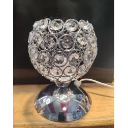 ALICE LUMETTO O ABAT JOUR CROMATO CON SFERA IN CRISTALLO DESIGN MODERNO CRISTALENSI LUX - Cristalensi Shop Online