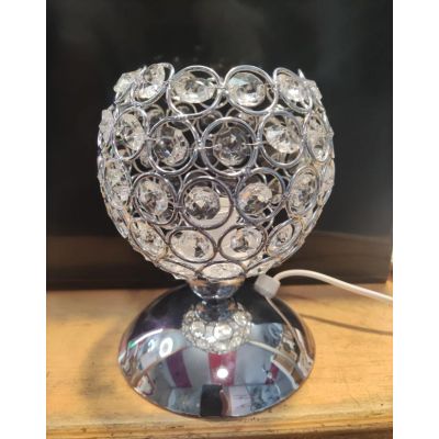 ALICE LUMETTO O ABAT JOUR CROMATO CON SFERA IN CRISTALLO DESIGN MODERNO CRISTALENSI LUX - Cristalensi Shop Online