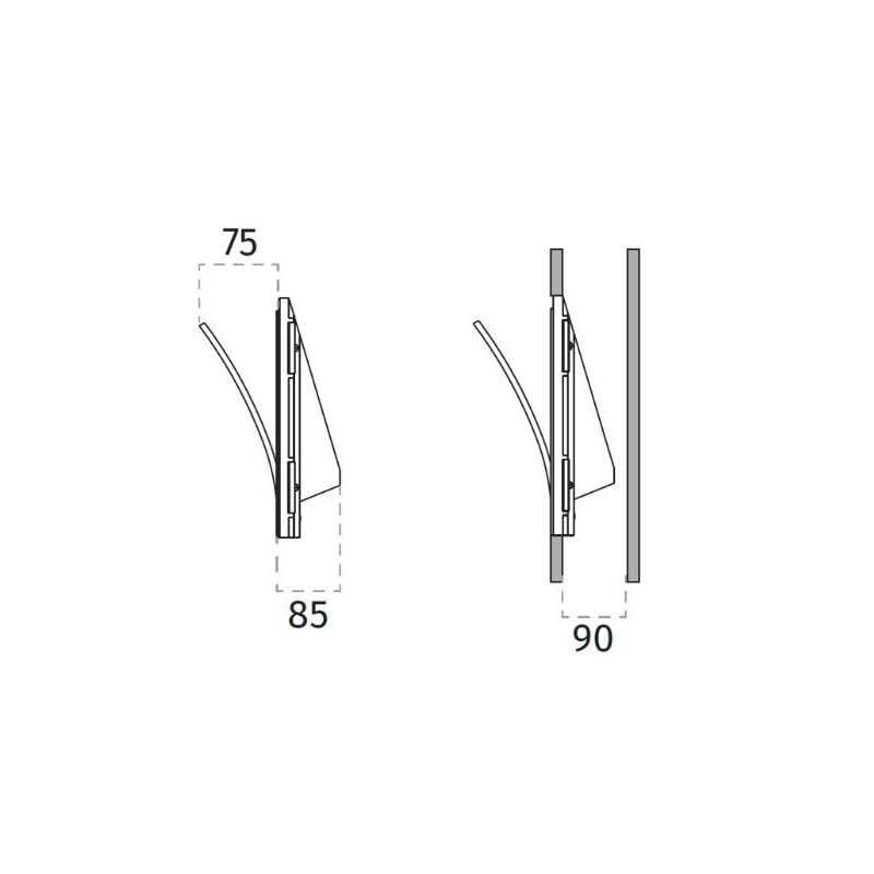 2365B BELFIORE 9010 INCASSO IN CRISTALY VERNICIABILE A LED INTEGRATO DA 16,5W MADE IN ITALY 9010 BELFIORE - Cristalensi Shop Onl