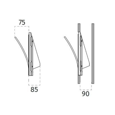 2365B BELFIORE 9010 INCASSO IN CRISTALY VERNICIABILE A LED INTEGRATO DA 16,5W MADE IN ITALY 9010 BELFIORE - Cristalensi Shop Onl