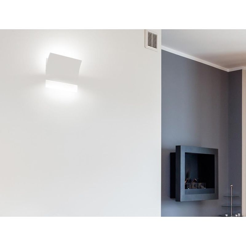 2402G INCASSO IN CRISTALY VERNICIABILE LUCE BIEMISSIONE LED INTEGRATO DA 16.5W MADE IN ITALY 9010 BELFIORE - Cristalensi Shop On