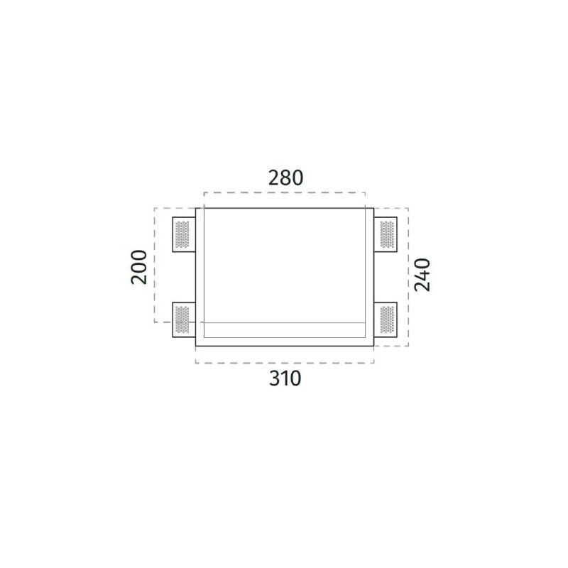2446 BELFIORE INCASSO IN CRISTALY VERNICIABILE ORIGINALE MADE IN ITALY ATTACCO GU10 9010 BELFIORE - Cristalensi Shop Online